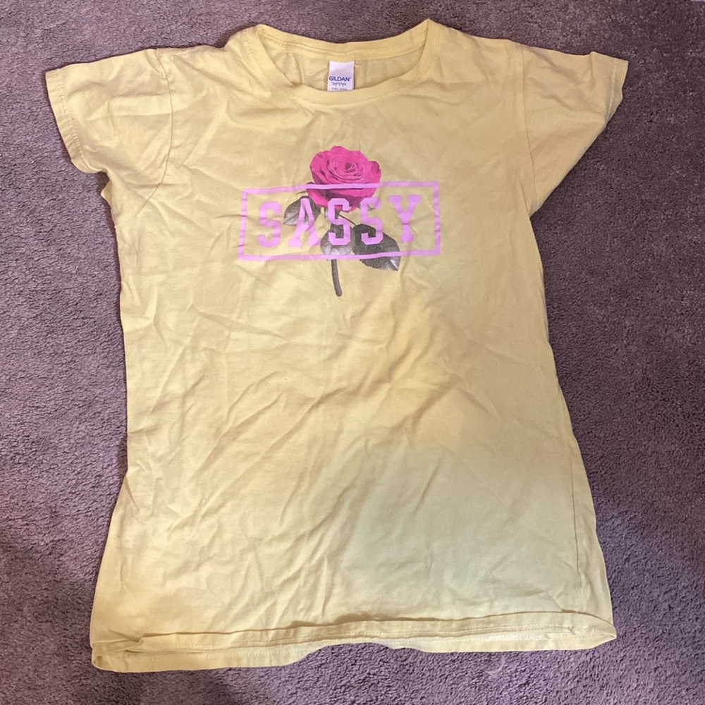 yellow sassy shirt
